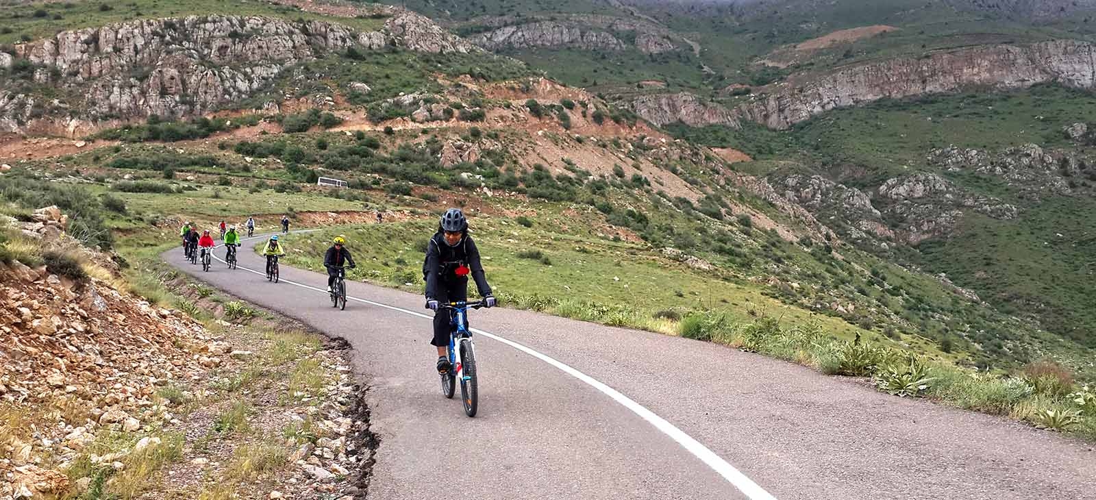 Mountain cycling tour